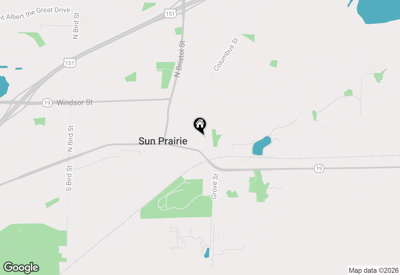 Map of 142 Dewey Street, Sun Prairie, WI 53590