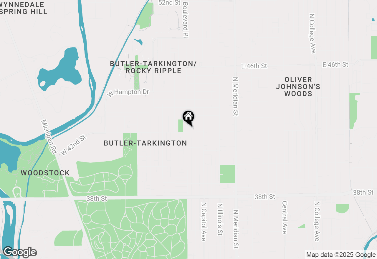 Map of 4205 Boulevard Place, Indianapolis, IN 46208
