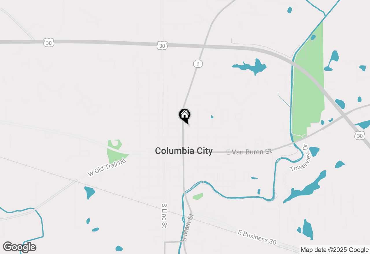Map of 306 N Main Street, Columbia City, IN 46725