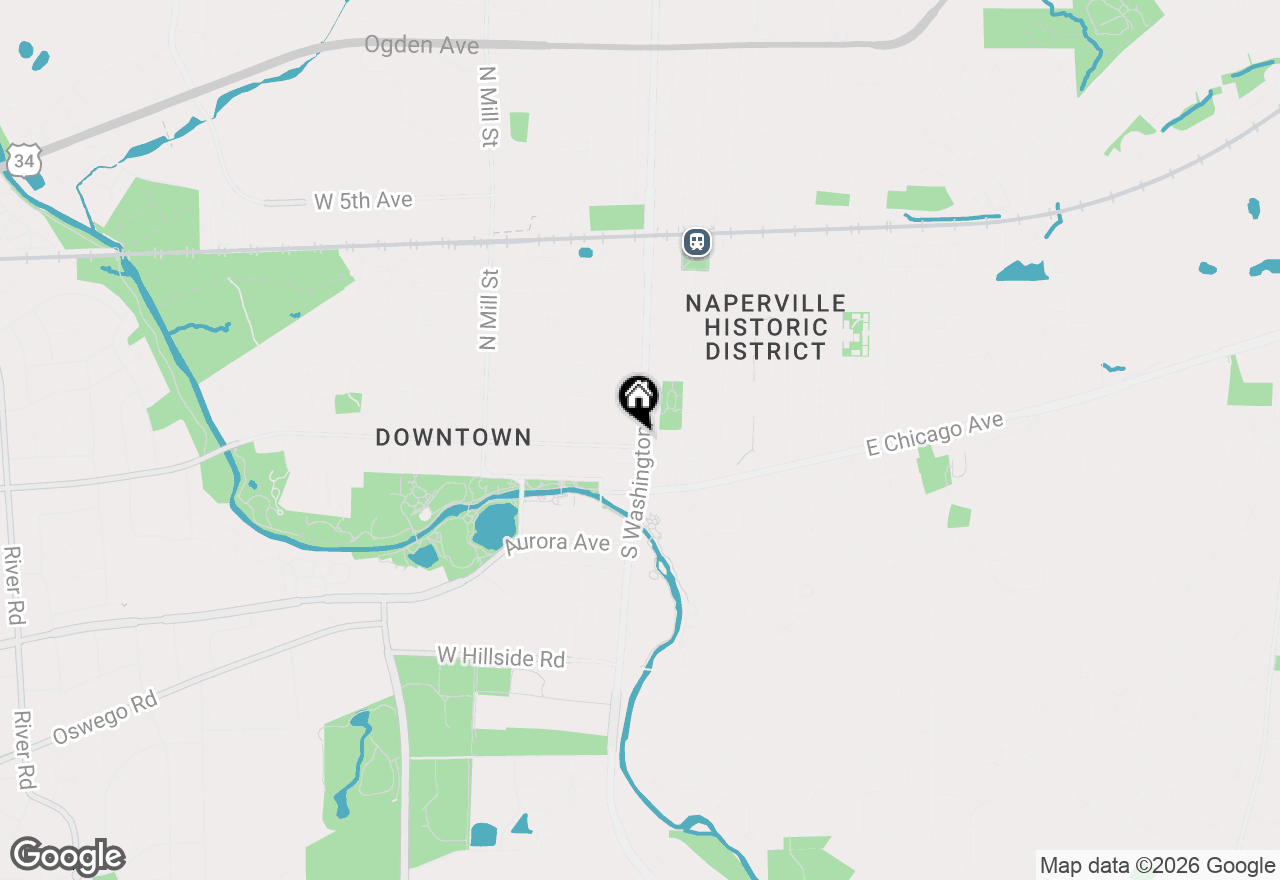 Map of 131 S Washington Street #1, Naperville, IL 60540