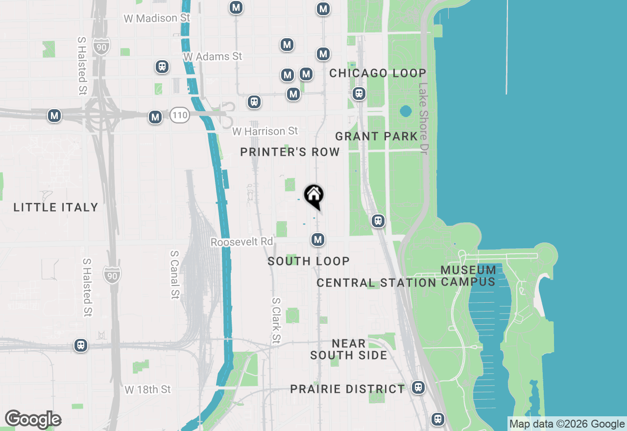 Map of 1101 S State Street #2207, Chicago, IL 60605