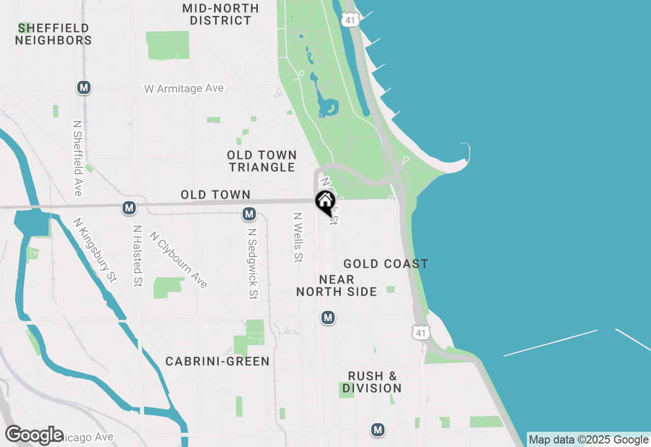 Map of 1537 N Sandburg Terrace, Chicago, IL 60610