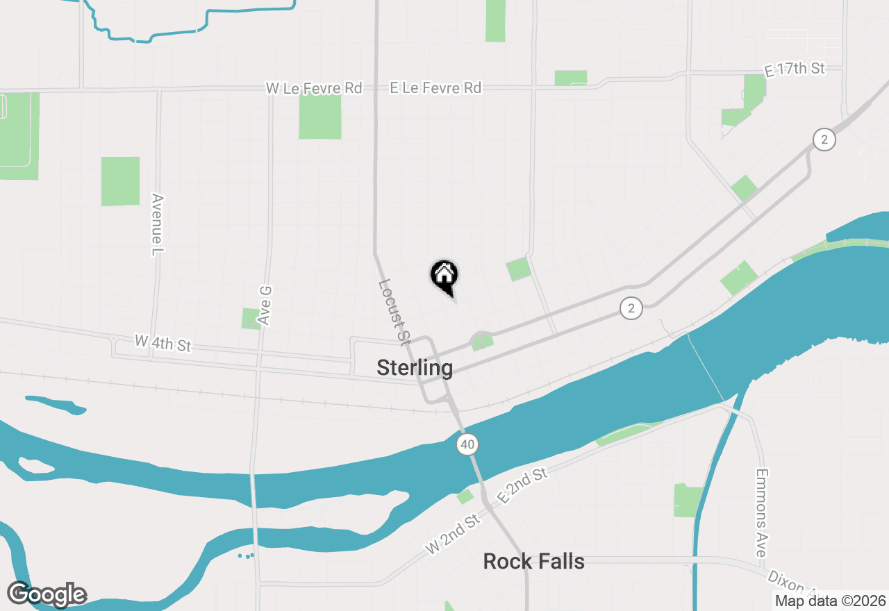 Map of 608 2nd Avenue, Sterling, IL 61081