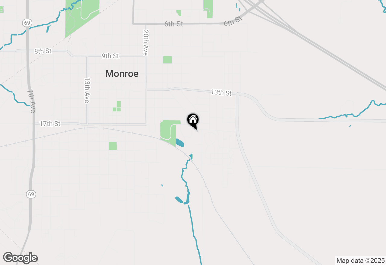 Map of 1726 Country Lane, Monroe, WI 53566