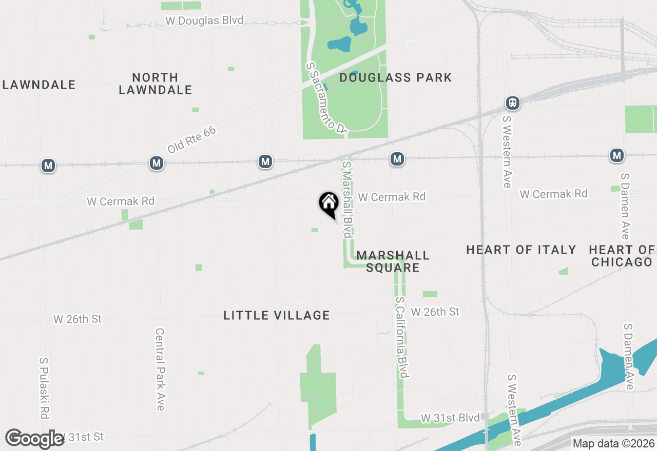 Map of 2258 S Sacramento Avenue #3, Chicago, IL 60623