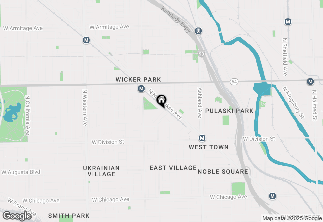 Map of 1833 W Evergreen Avenue, Chicago, IL 60622