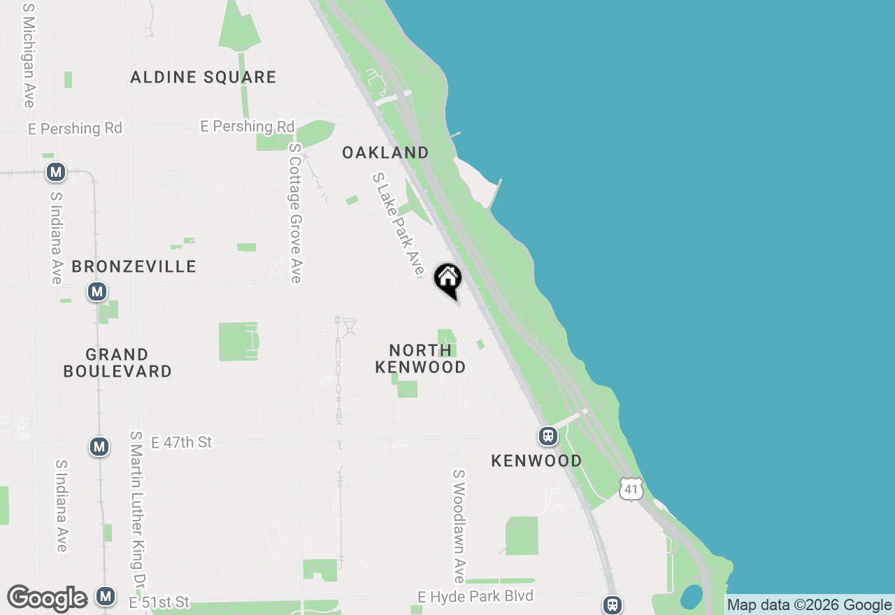 Map of 4355 S Lake Park Avenue #2N, Chicago, IL 60653