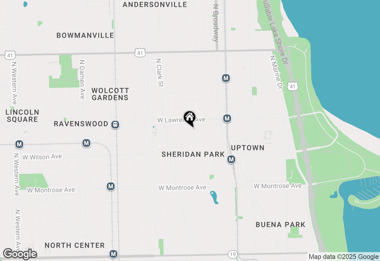 Map of 4717 N Beacon Street #2S, Chicago, IL 60640
