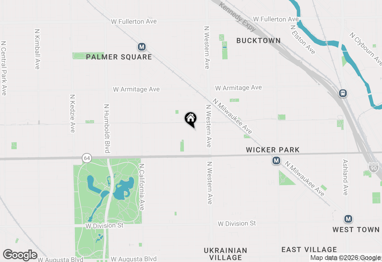 Map of 1728 N Campbell Avenue #1, Chicago, IL 60647