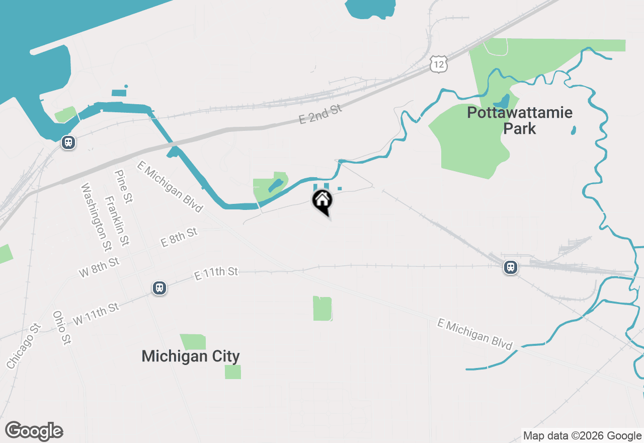 Map of 117 Fir, Michigan City, IN 46360