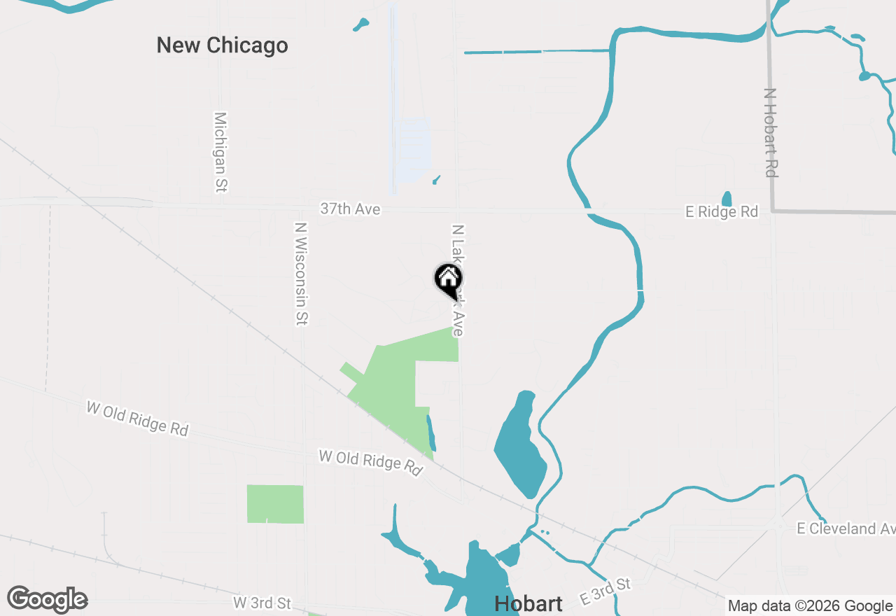 Map of 120 Cressmoor Boulevard, Hobart, IN 46342