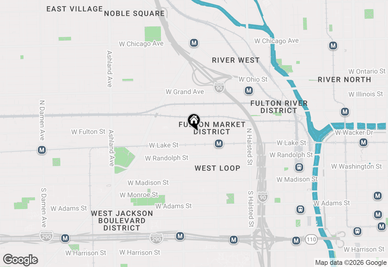 Map of 1118 W Fulton Street #202, Chicago, IL 60607