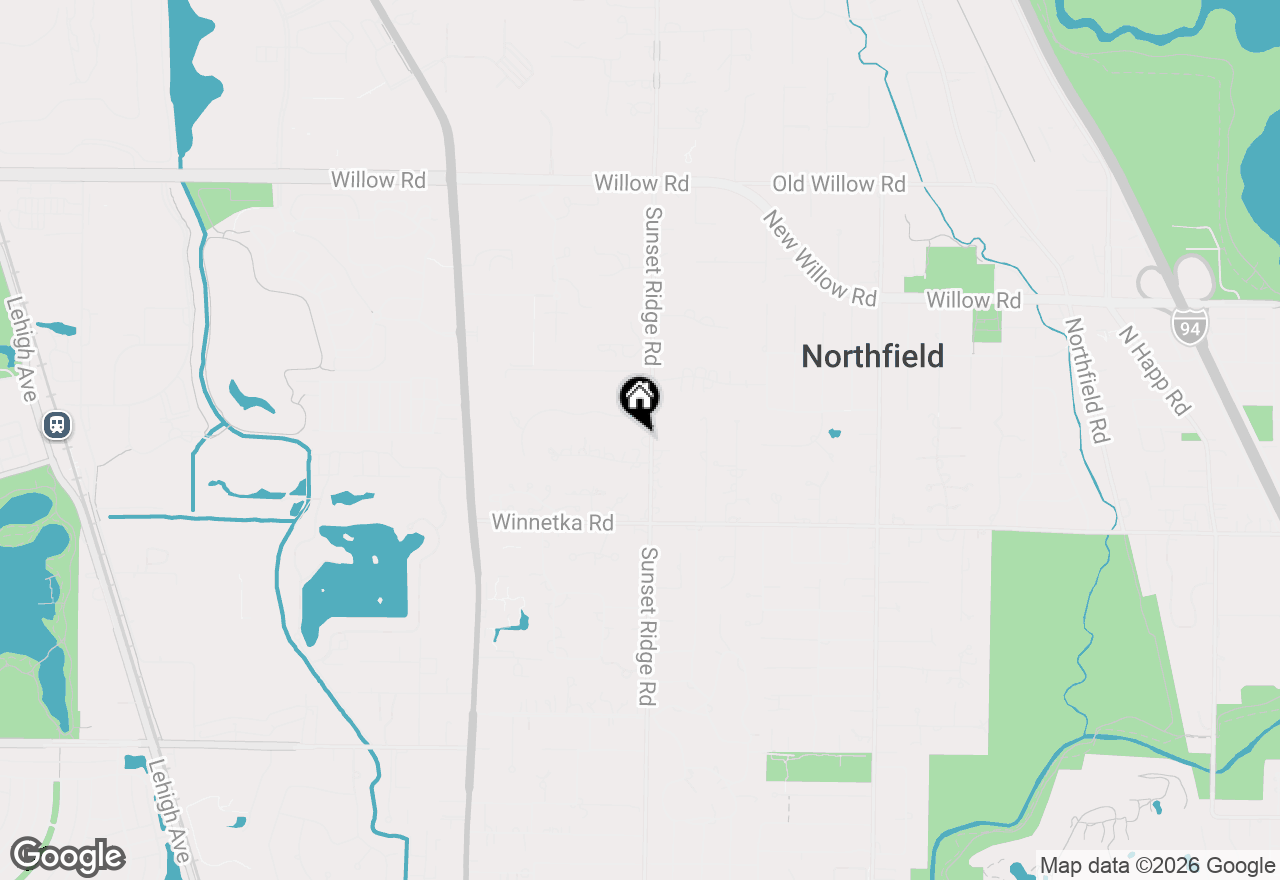 Map of 220 Sunset Ridge Road, Northfield, IL 60093