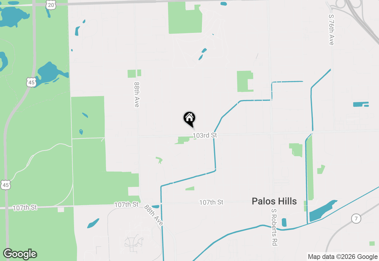 Map of 8550 W 103rd Terrace #2-107, Palos Hills, IL 60465