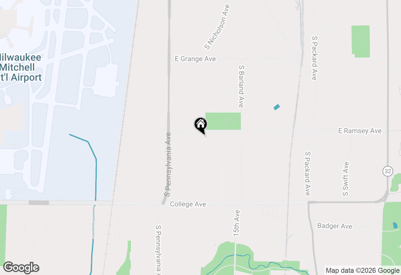 Map of 2664 E Henry Ave, Cudahy, WI 53110