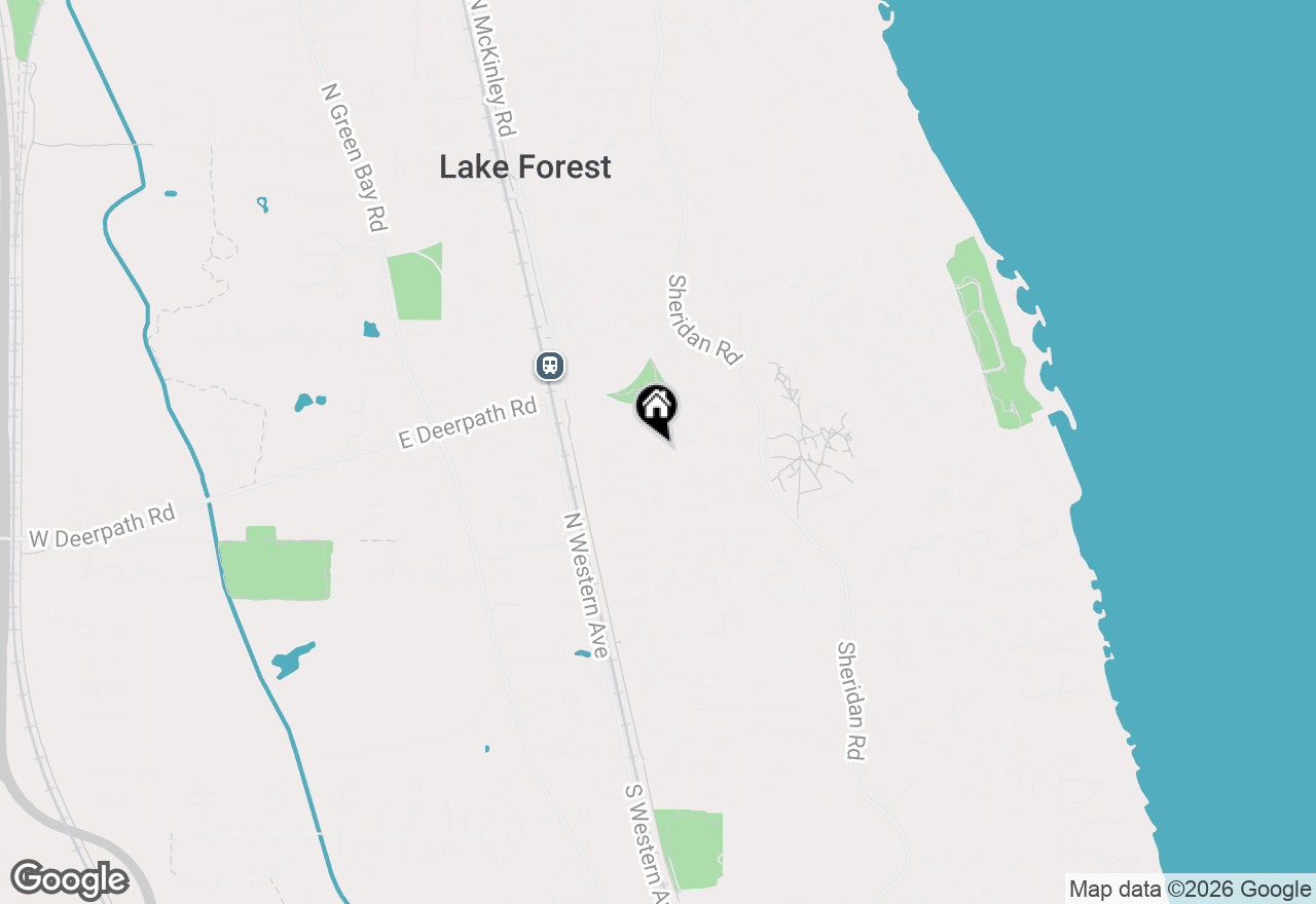 Map of 490 College Road, Lake Forest, IL 60045