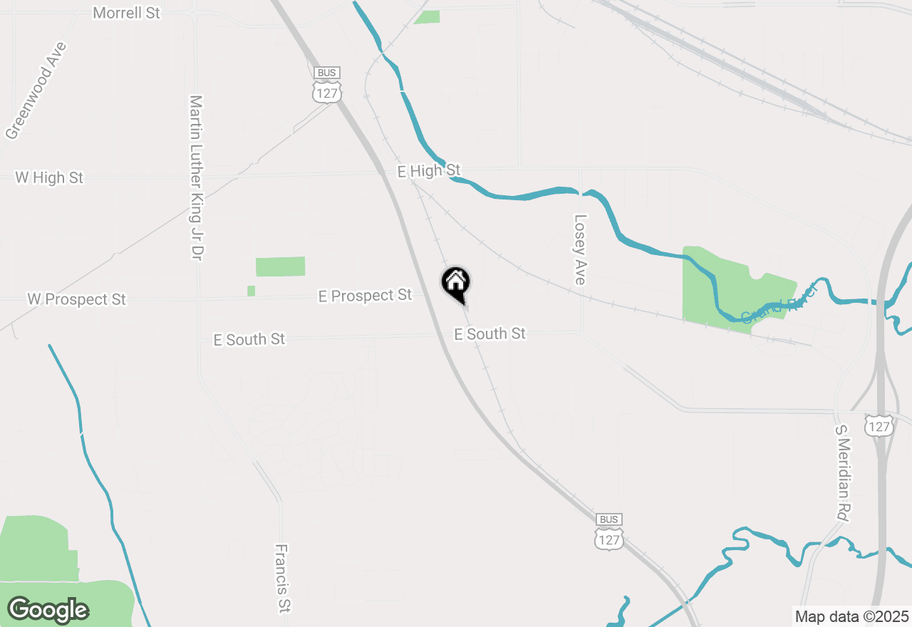 Map of 712 E South St, Jackson, MI 49203