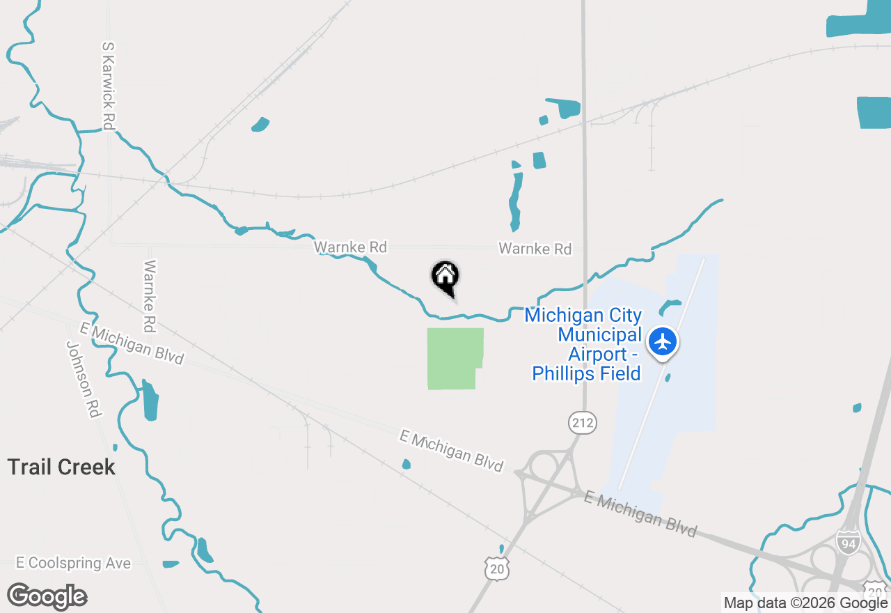 Map of 404 Golfview Road, Michigan City, IN 46360