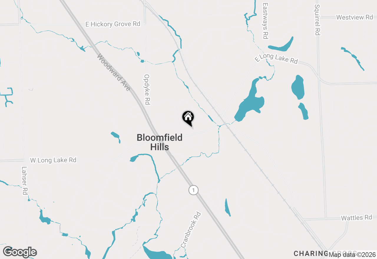 Map of 131 E Long Lake Road, Bloomfield Hills, MI 48304