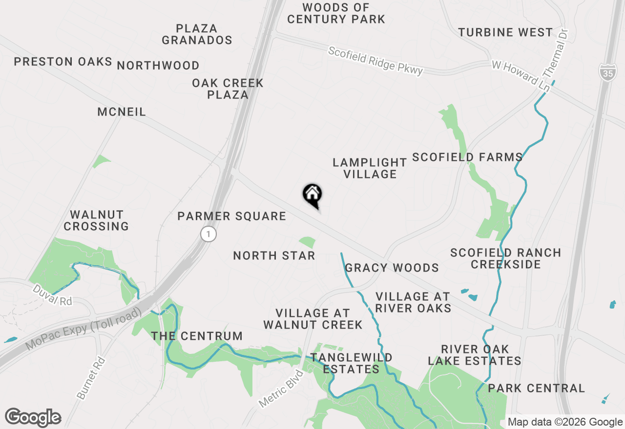 Map of 2106 Lamplight Village Cir #A, Austin, TX 78727