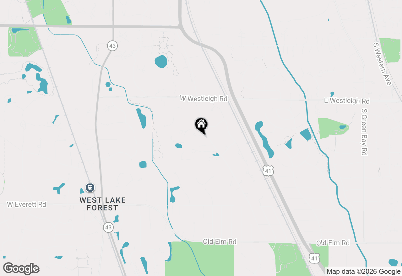 Map of 610 S Ridge Road, Lake Forest, IL 60045