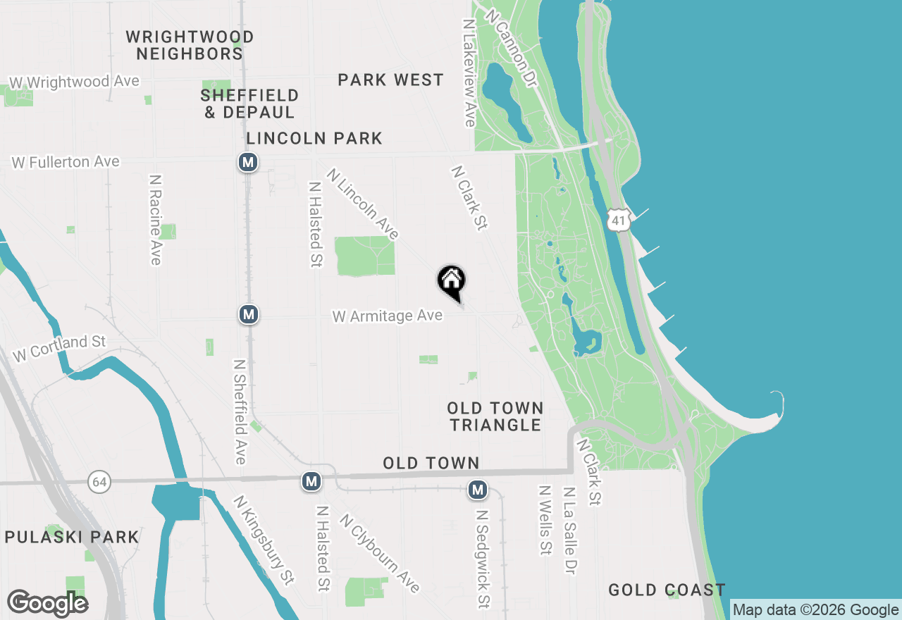 Map of 434 W Armitage Avenue #D, Chicago, IL 60614