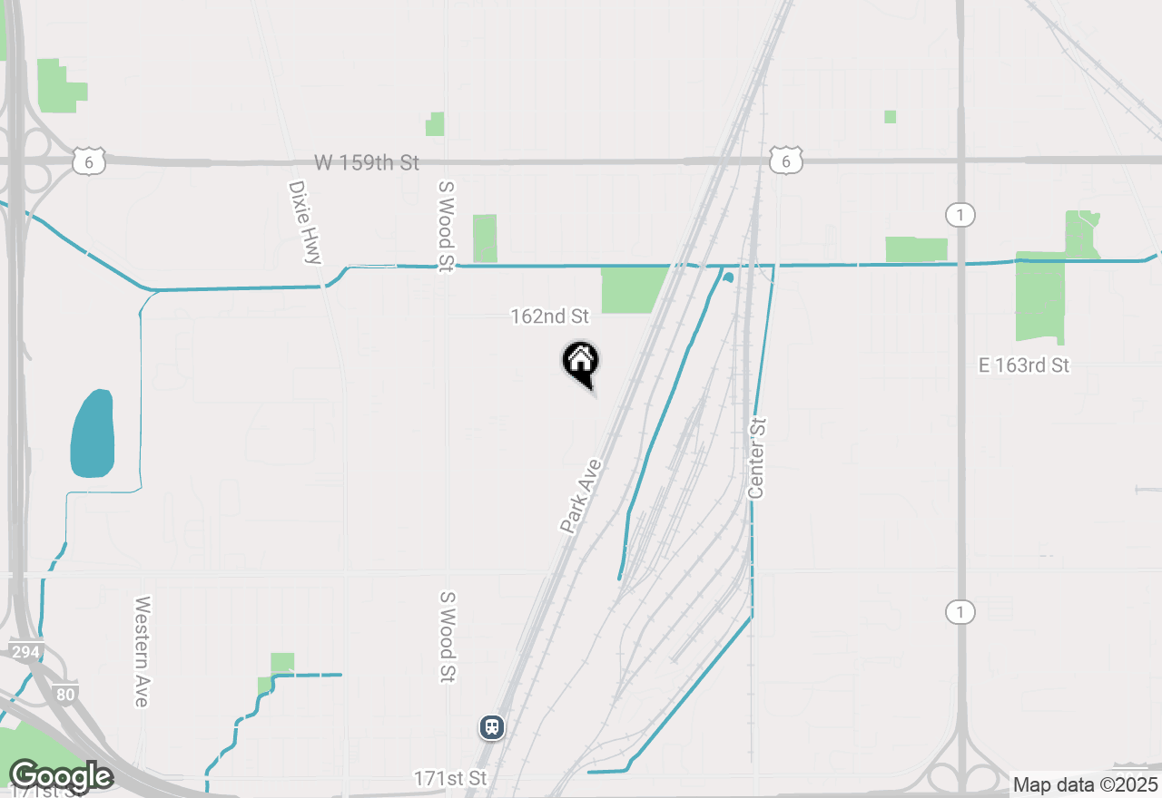 Map of 16341 Justine Street, Markham, IL 60428