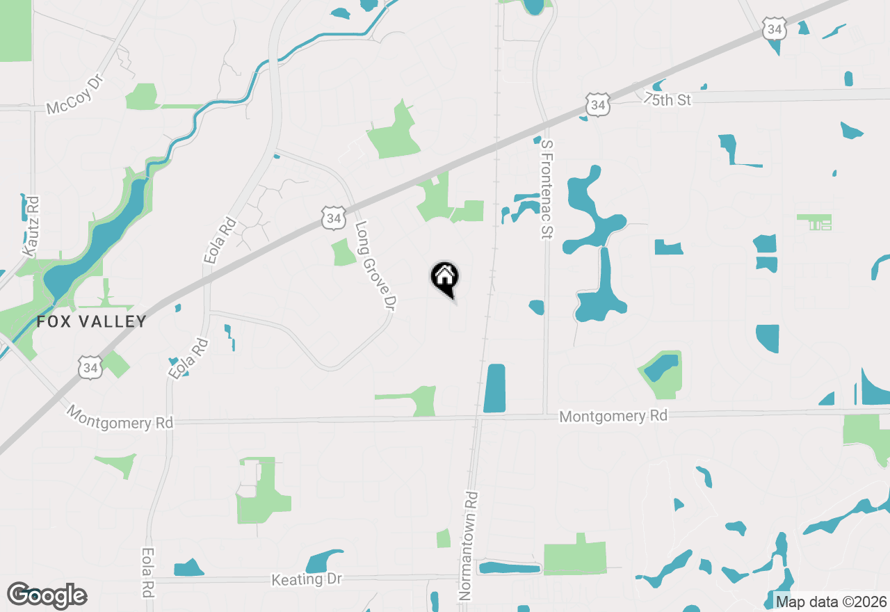 Map of 1009 Pheasant Run Lane, Aurora, IL 60504