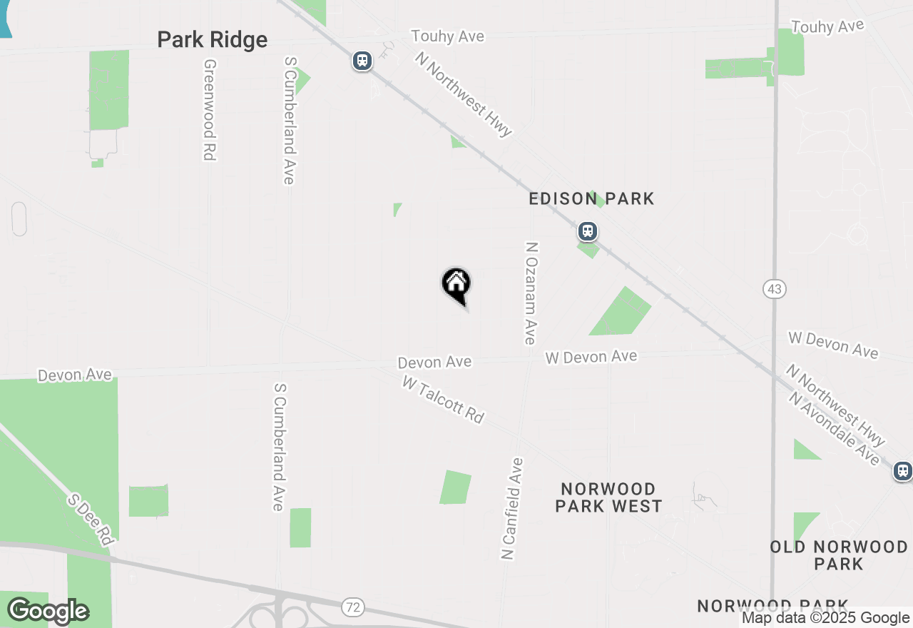 Map of 1009 S Washington Avenue, Park Ridge, IL 60068