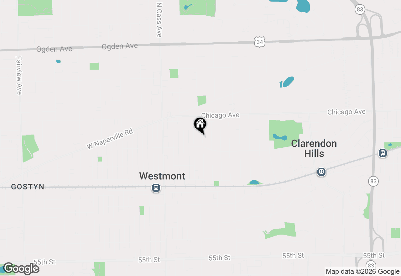 Map of (Address confidential), Clarendon Hills, Illinois 60514