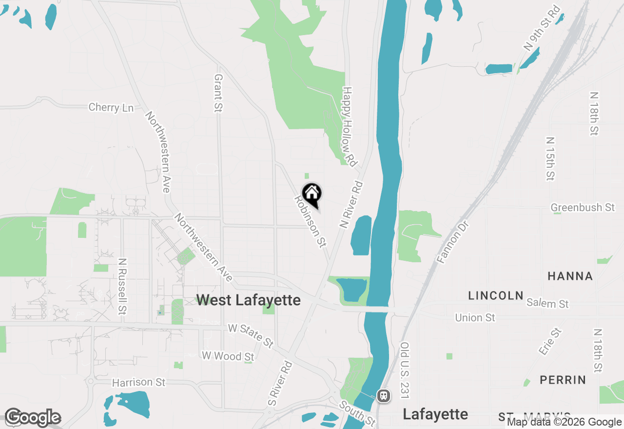 Map of 530 Robinson Street, West Lafayette, IN 47906