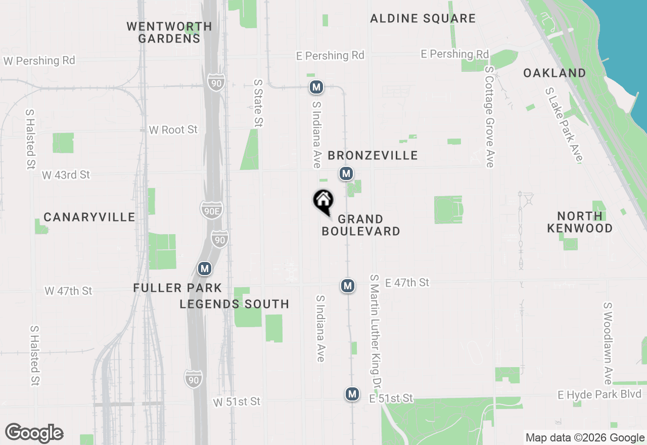 Map of 4451 S Indiana Avenue #2S, Chicago, IL 60653