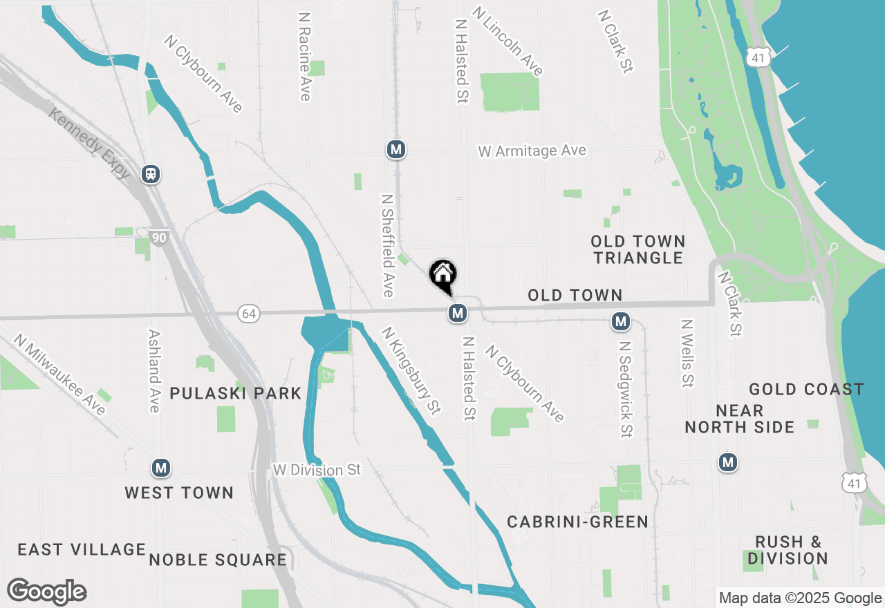 Map of 1619 N Clybourn Avenue #4, Chicago, IL 60614