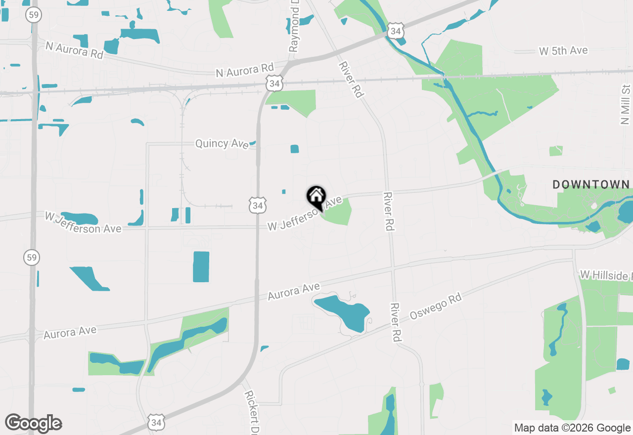 Map of 216 S Whispering Hills Drive, Naperville, IL 60540