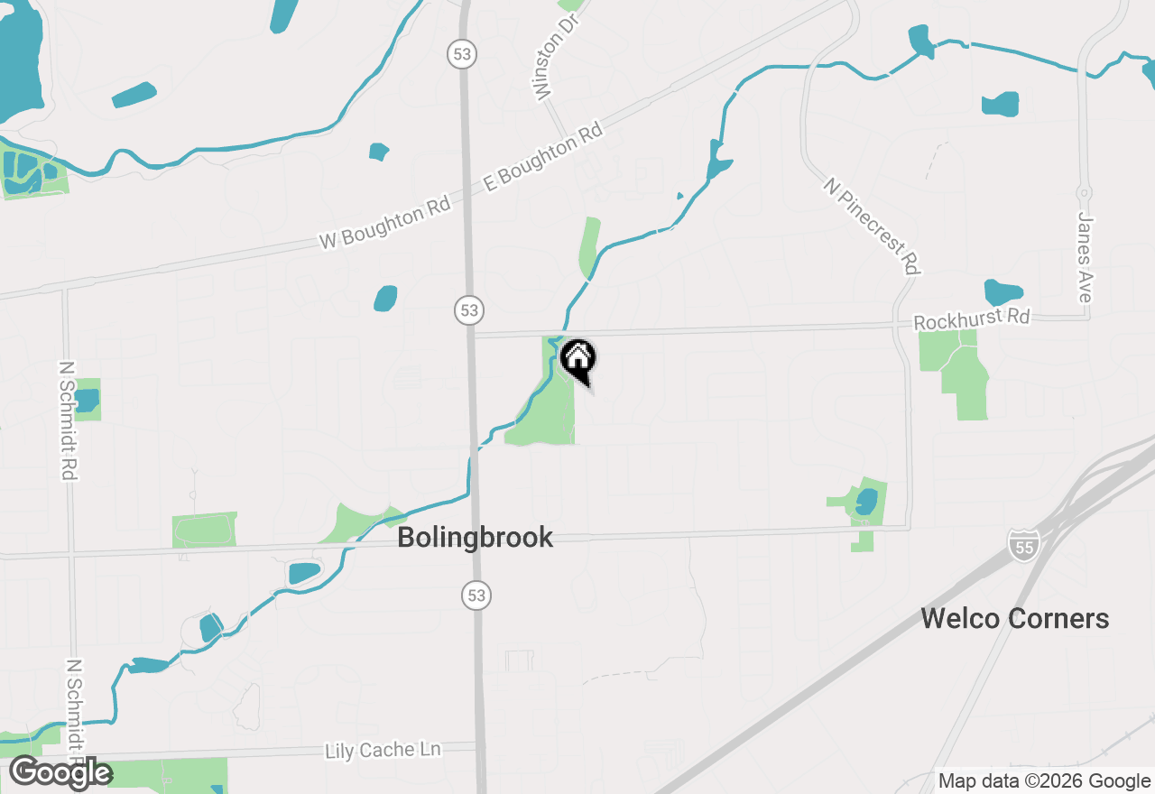 Map of 211 Malibu Drive, Bolingbrook, IL 60440