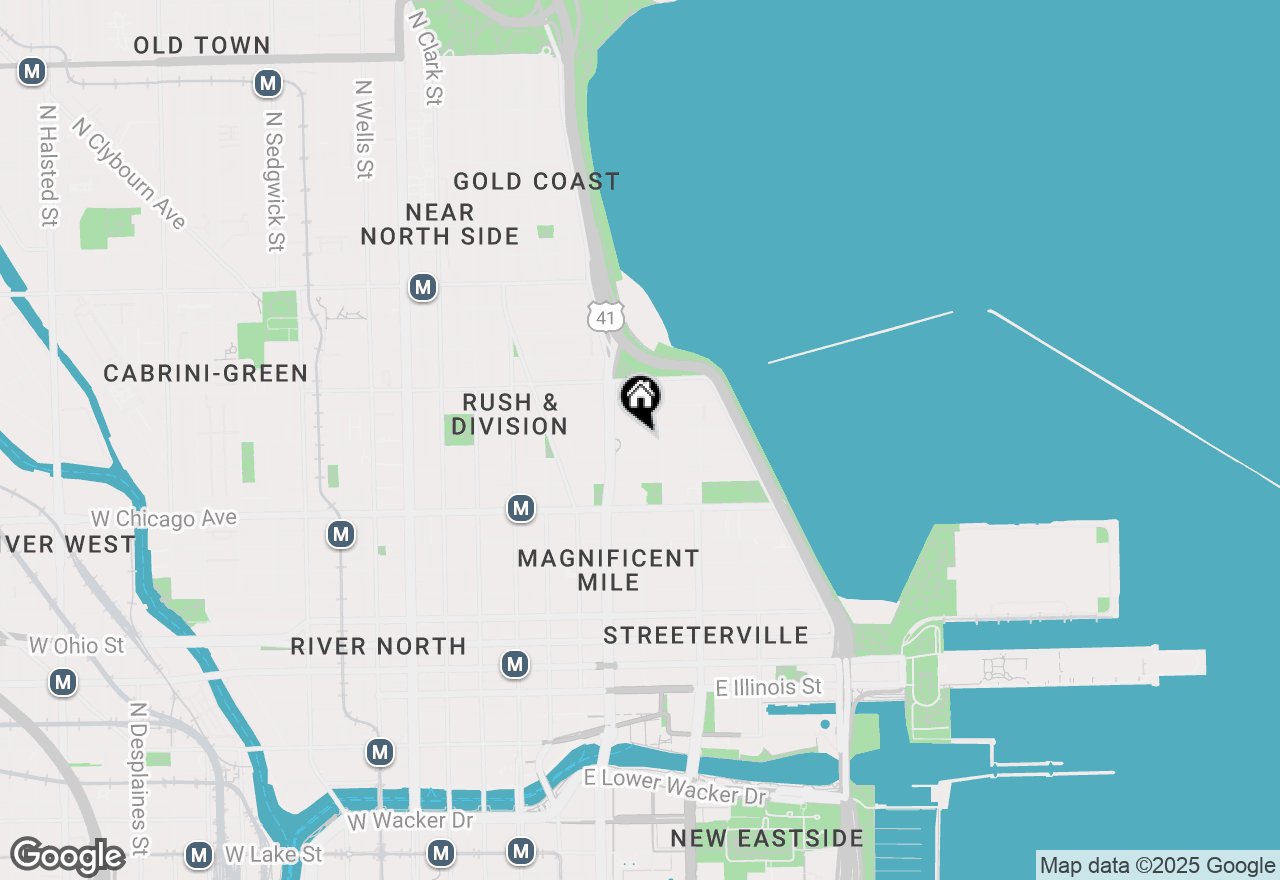 Map of 175 E Delaware Place #6611, Chicago, IL 60611
