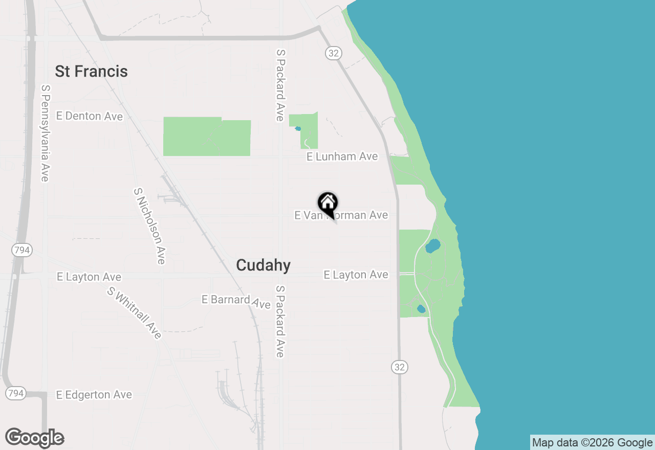 Map of 3748 E Armour Ave, Cudahy, WI 53110