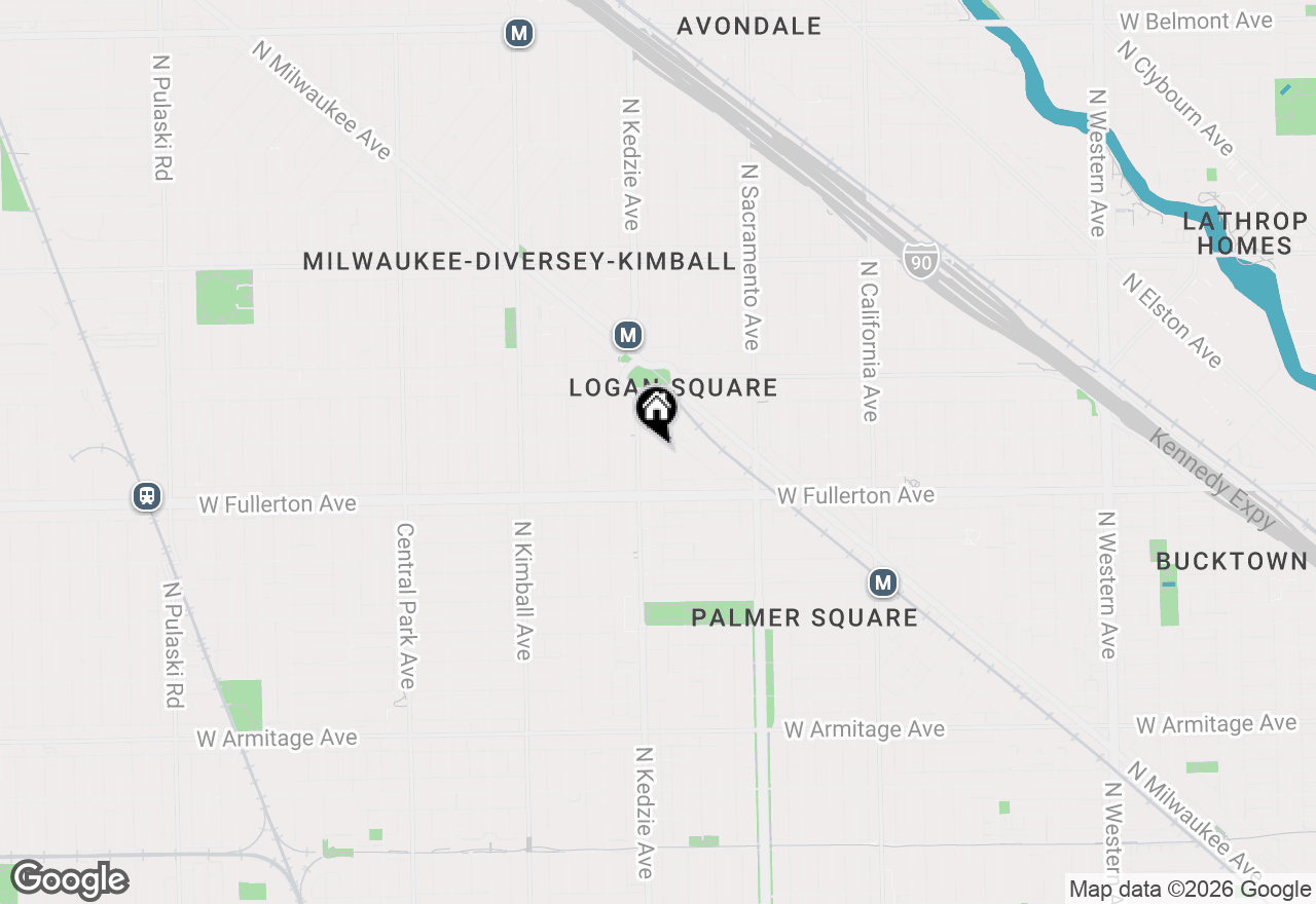 Map of 2476 N Albany Avenue #1, Chicago, IL 60647