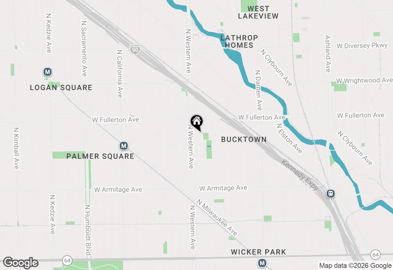 Map of 2341 W Belden Avenue #1, Chicago, IL 60647