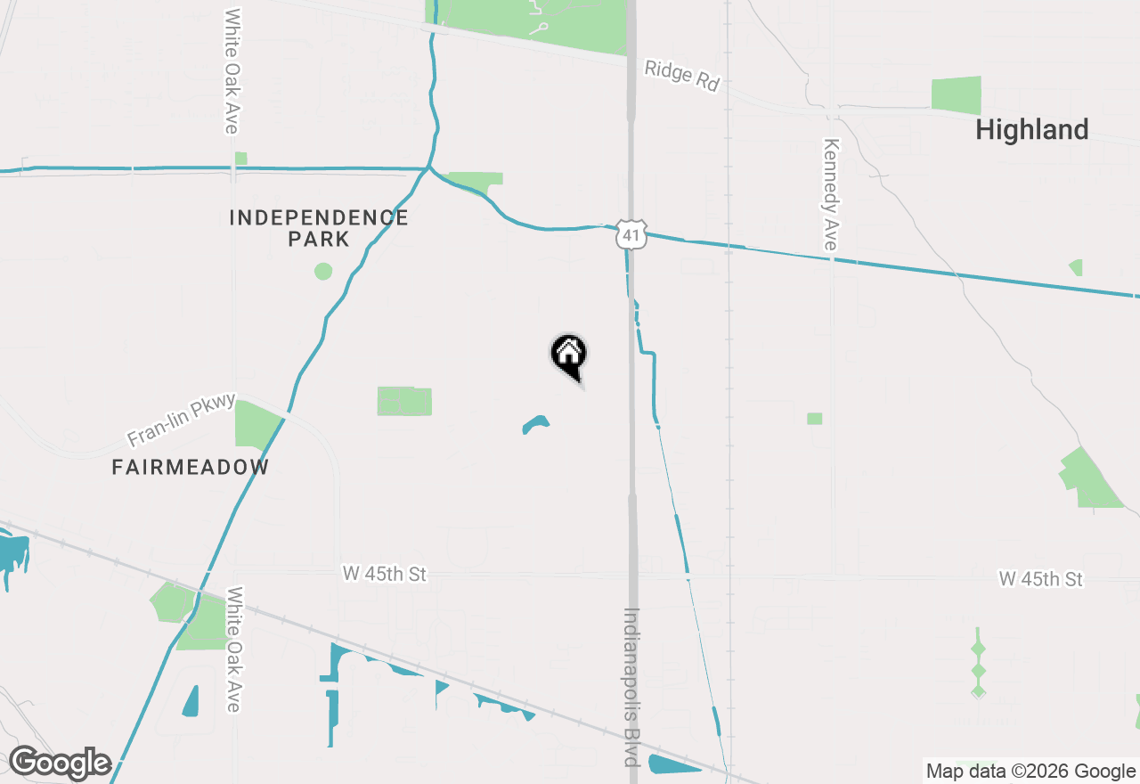Map of 9317 Southmoor Avenue, Highland, IN 46322
