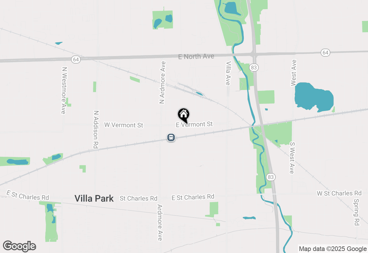 Map of 117 E Vermont Street, Villa Park, IL 60181