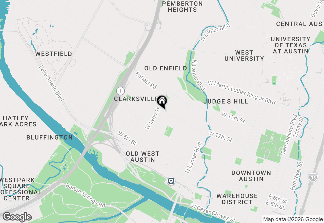 Map of 1505 W 12 St, Austin, TX 78703