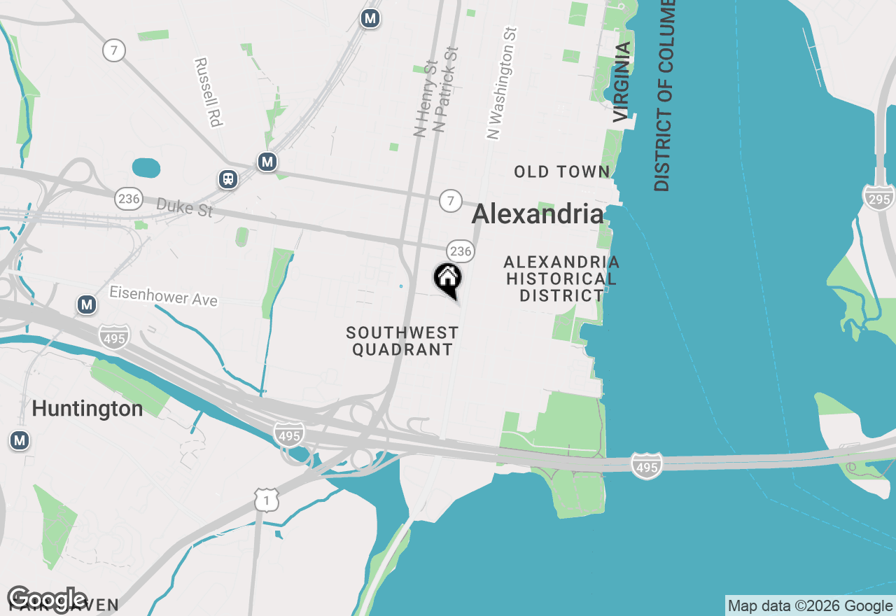 Map of 502 S Columbus Street, Alexandria, VA 22314