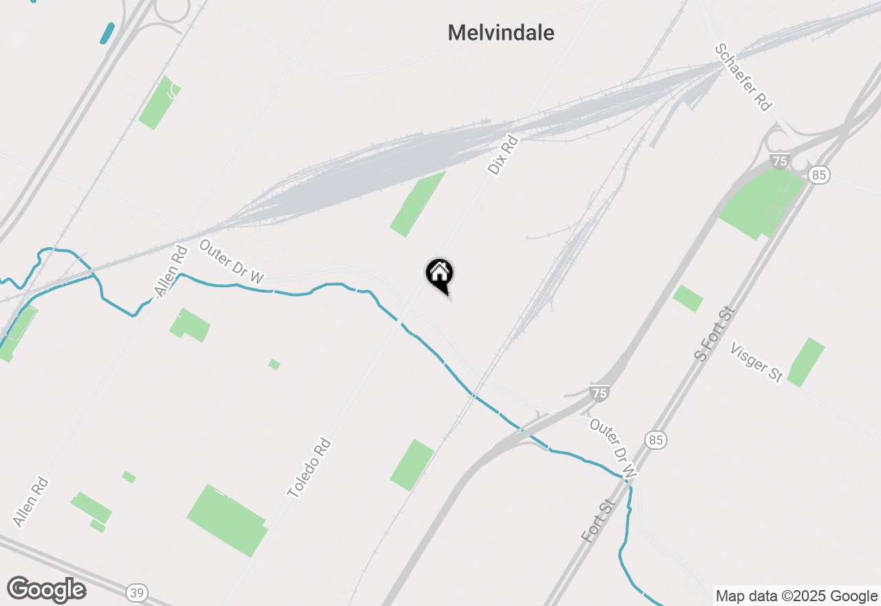 Map of 2536 Emily Street, Melvindale, MI 48122