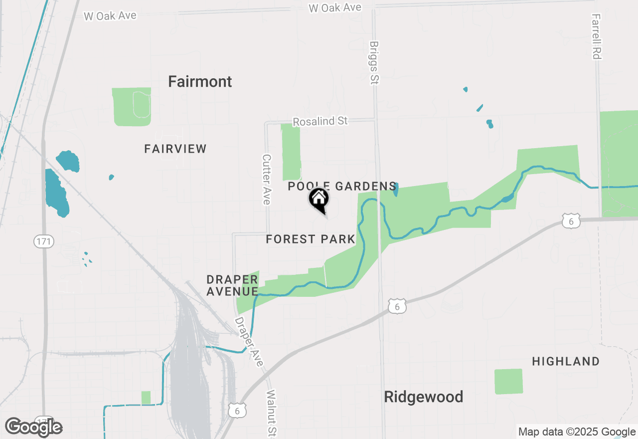 Map of 1208 Hague Street, Joliet, IL 60432