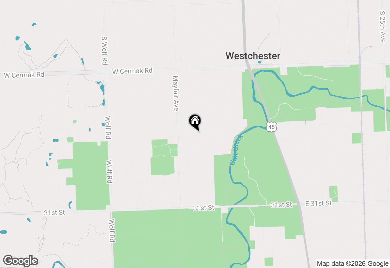 Map of 10665 Preston Street, Westchester, IL 60154