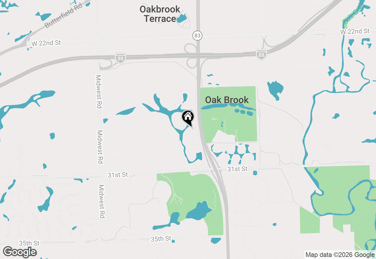 Map of 107 Briarwood Lane, Oak Brook, IL 60523