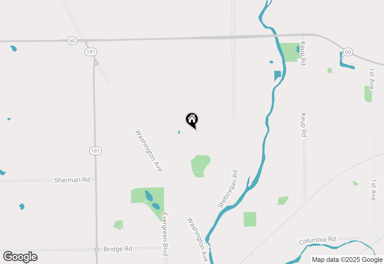 Map of N102W6612 Susan Ln, Cedarburg, WI 53012