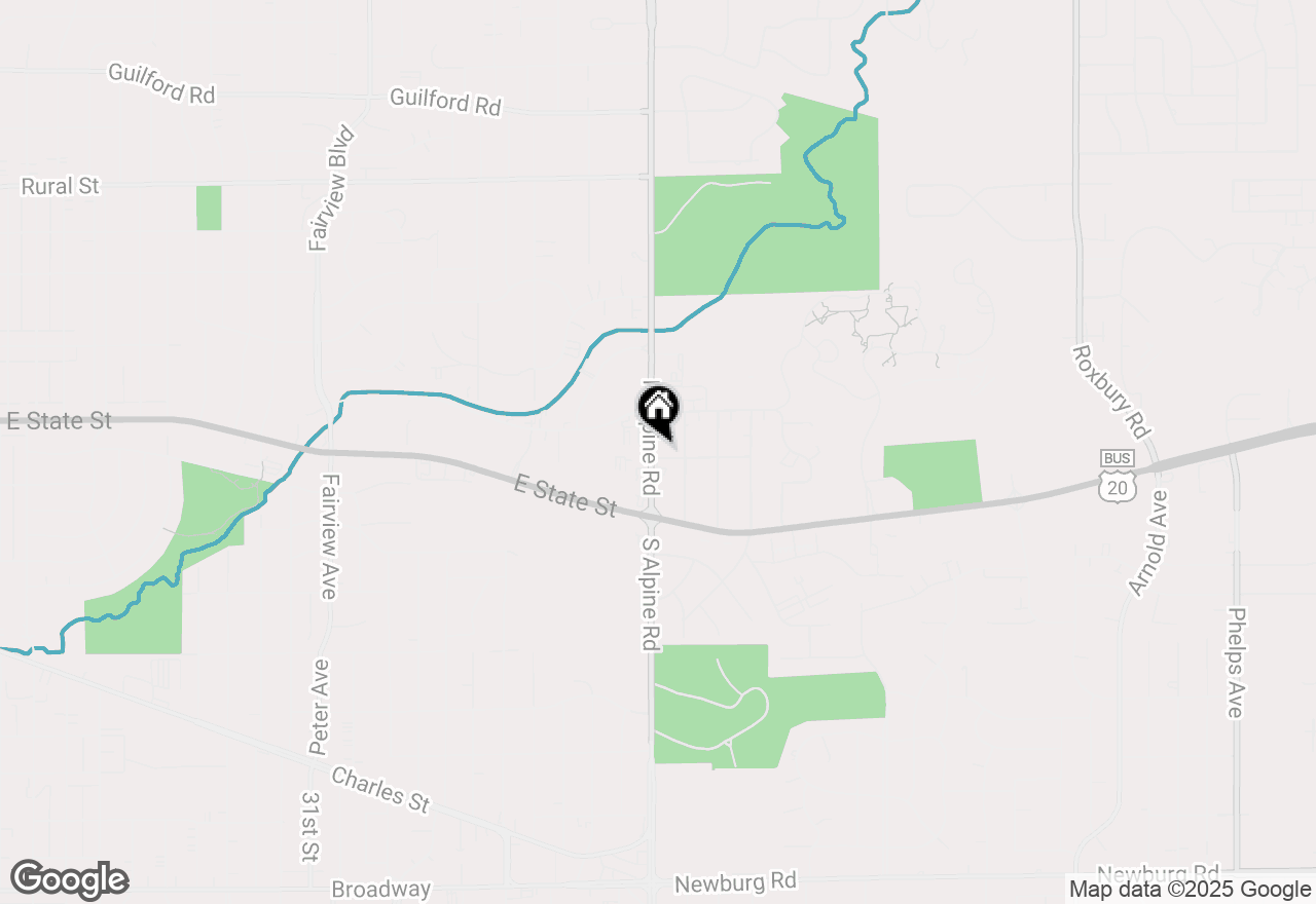 Map of 203 N Alpine Road, Rockford, IL 61107