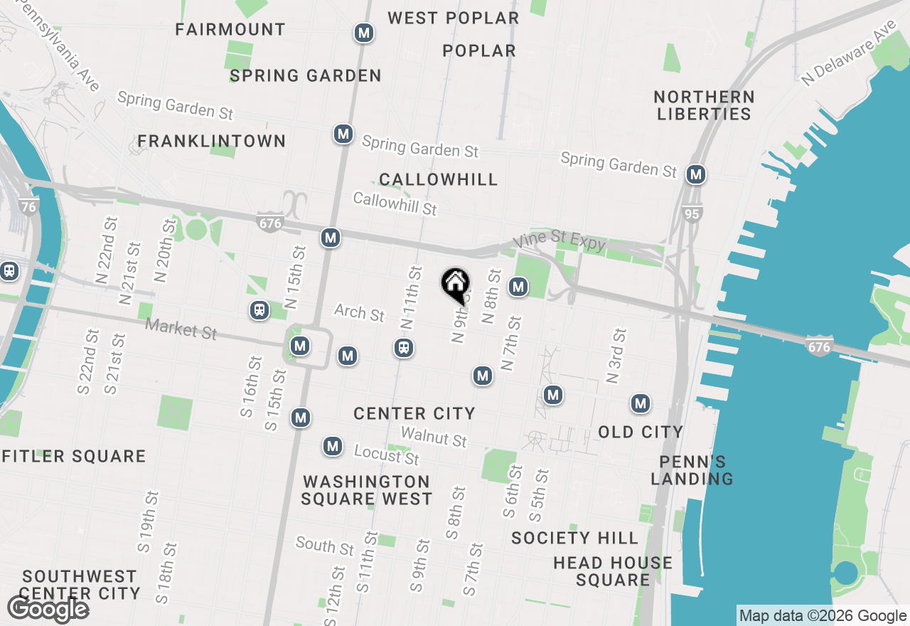 Map of 908 Cherry Street, Philadelphia, PA 19107